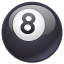 Black billiard ball emoji Whatsapp U+1F3B1