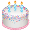 Birthday cake Whatsapp U+1F382