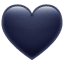 Black heart Emoji U+1F5A4