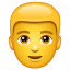 Blond man emoji U+1F471 U+2642