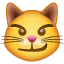 Daringly laughing cat smiley U+1F63C