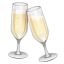 Champagne glasses Whatsapp U+1F942