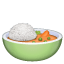 Bowl with rice U+1F35B