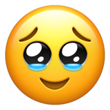 Emoji with wet eyes