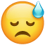 Cold sweat on forehead emoji U+1F613