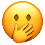 Emoji with hand over mouth U+1FAE2
