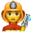 Female firefighter emoji U+1F469 U+1F692