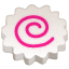 Pink spiral emoji Whatsapp U+1F365