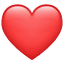 Red heart Whatsapp emoji U+2764