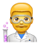 Male scientist emoji U+1F468 U+1F52C