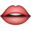 Mouth red lips emoji Whatsapp U+1F444