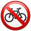 Bicyclists prohibited U+1F6B3