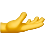 Hand with palm up symbol U+1FAF4