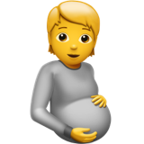 Pregnant person Emoticon U+1FAC4