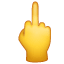 Middle finger emoji Whatsapp U+1F595