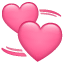 Two hearts circling emoji U+1F49E