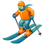 Skier emoji U+26F7
