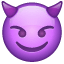 Goblin emoji Whatsapp U+1F608