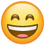 Laughing Whatsapp emoji narrows to eyes U+1F604