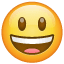 Smiley laughs with open mouth
