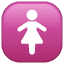 Symbol ladies washroom Whatsapp U+1F6BA