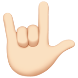 love-you gesture: light skin tone
