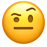 Smiley raised eyebrow