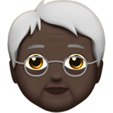 older person: dark skin tone