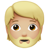 person: medium-light skin tone, beard