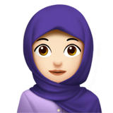 woman with headscarf: light skin tone