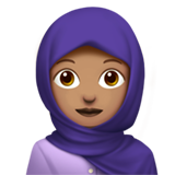 woman with headscarf: medium skin tone