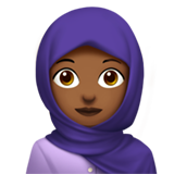 woman with headscarf: medium-dark skin tone