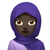 woman with headscarf: dark skin tone