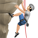 person climbing: light skin tone