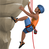 man climbing: medium skin tone