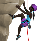 woman climbing: dark skin tone