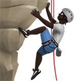 person climbing: dark skin tone