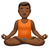 man in lotus position: medium-dark skin tone