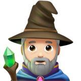 man mage: light skin tone