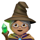 woman mage: medium skin tone