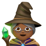 woman mage: medium-dark skin tone