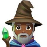 man mage: medium-dark skin tone