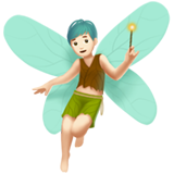 man fairy: light skin tone