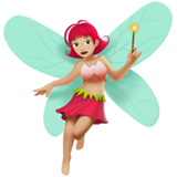 woman fairy: medium-light skin tone