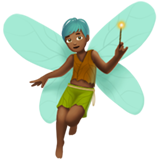 man fairy: medium-dark skin tone
