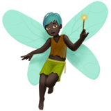 man fairy: dark skin tone