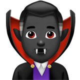 man vampire: dark skin tone