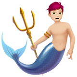 merman: light skin tone