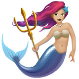 mermaid: medium-light skin tone