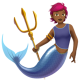 merperson: medium-dark skin tone